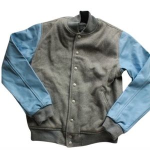 NWT American Apparel leather varsity jacket